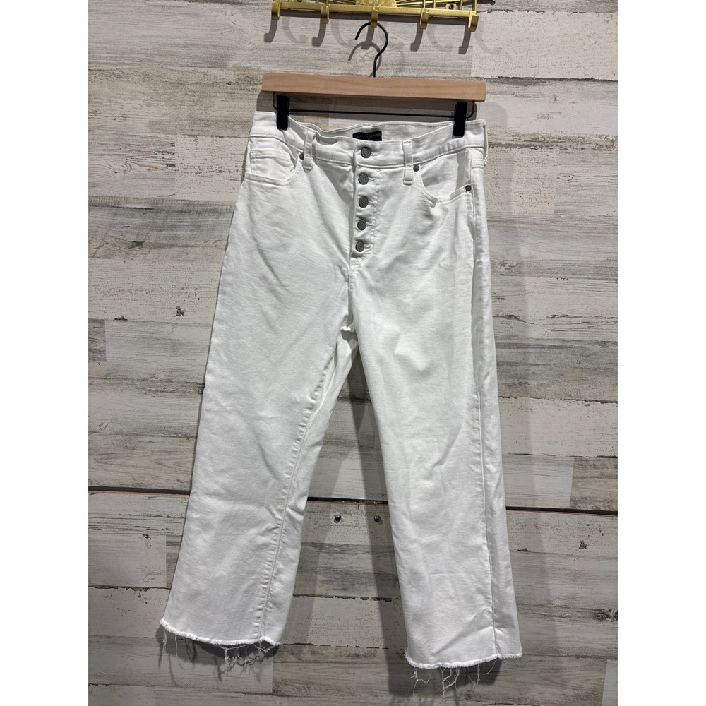 Banana Republic Jeans Women 30/10 White Cropped Bootcut Coastal EUC